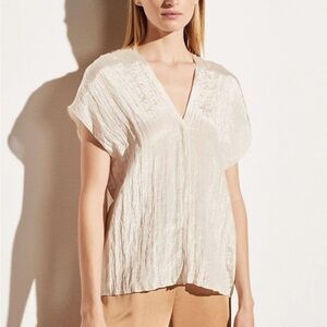 Vince Crinkle Popover Top